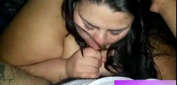  Pretty Sexy BBW Blowjob Skills - Sucking This Guys Cock Like its a Lollypop
